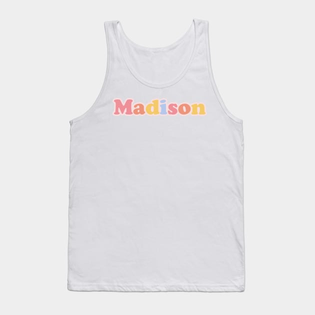 Madison Pastel Letters Tank Top by sydneyurban